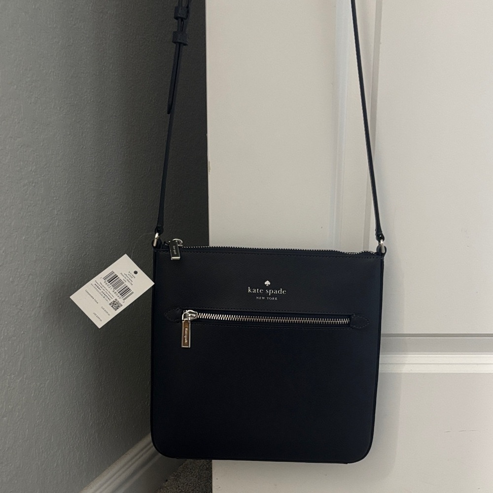 Kate Spade Navy Leather Crossbody Messenger Bag